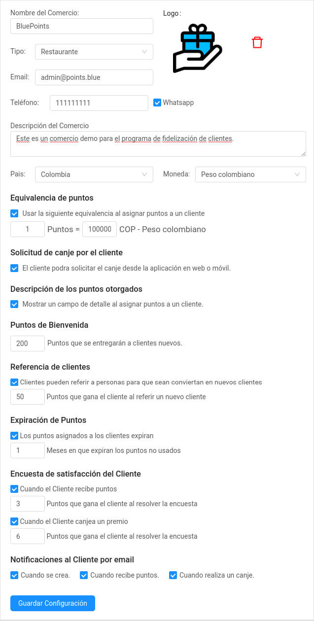 Configuración